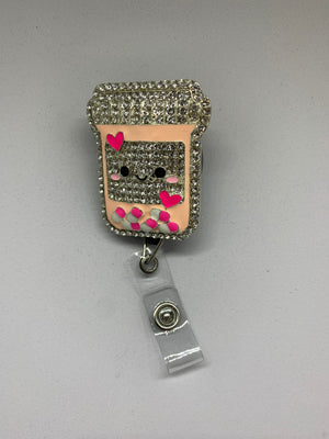 Rhinestone I.D badge holder