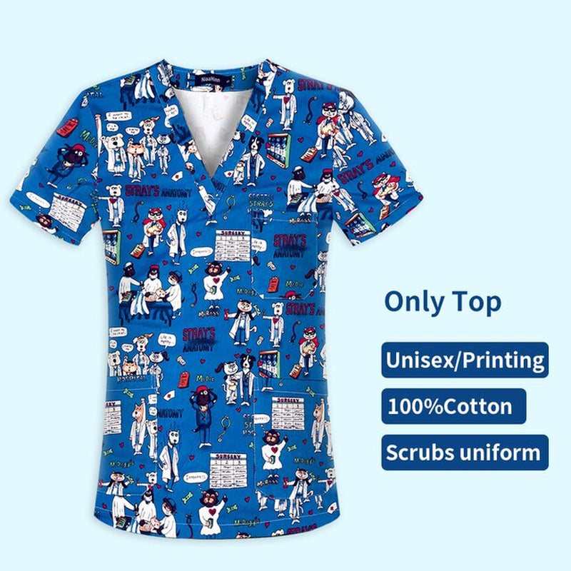 Scrubs Medical Uniforms Women Dentistry Pet Doctor Workwear Surgical Nursing Tops Pharmacy Work Clothing Medical Supplies Unisex