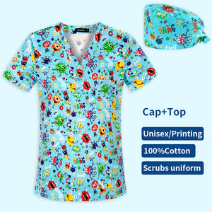 Scrubs Medical Uniforms Women Dentistry Pet Doctor Workwear Surgical Nursing Tops Pharmacy Work Clothing Medical Supplies Unisex