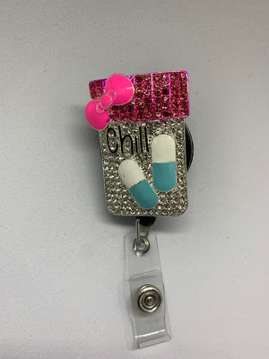 Rhinestone I.D badge holder