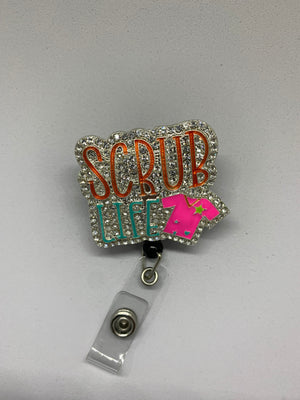 Rhinestone I.D badge holder