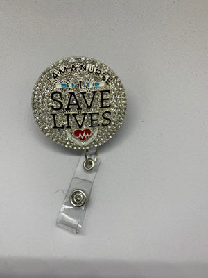 Rhinestone I.D badge holder